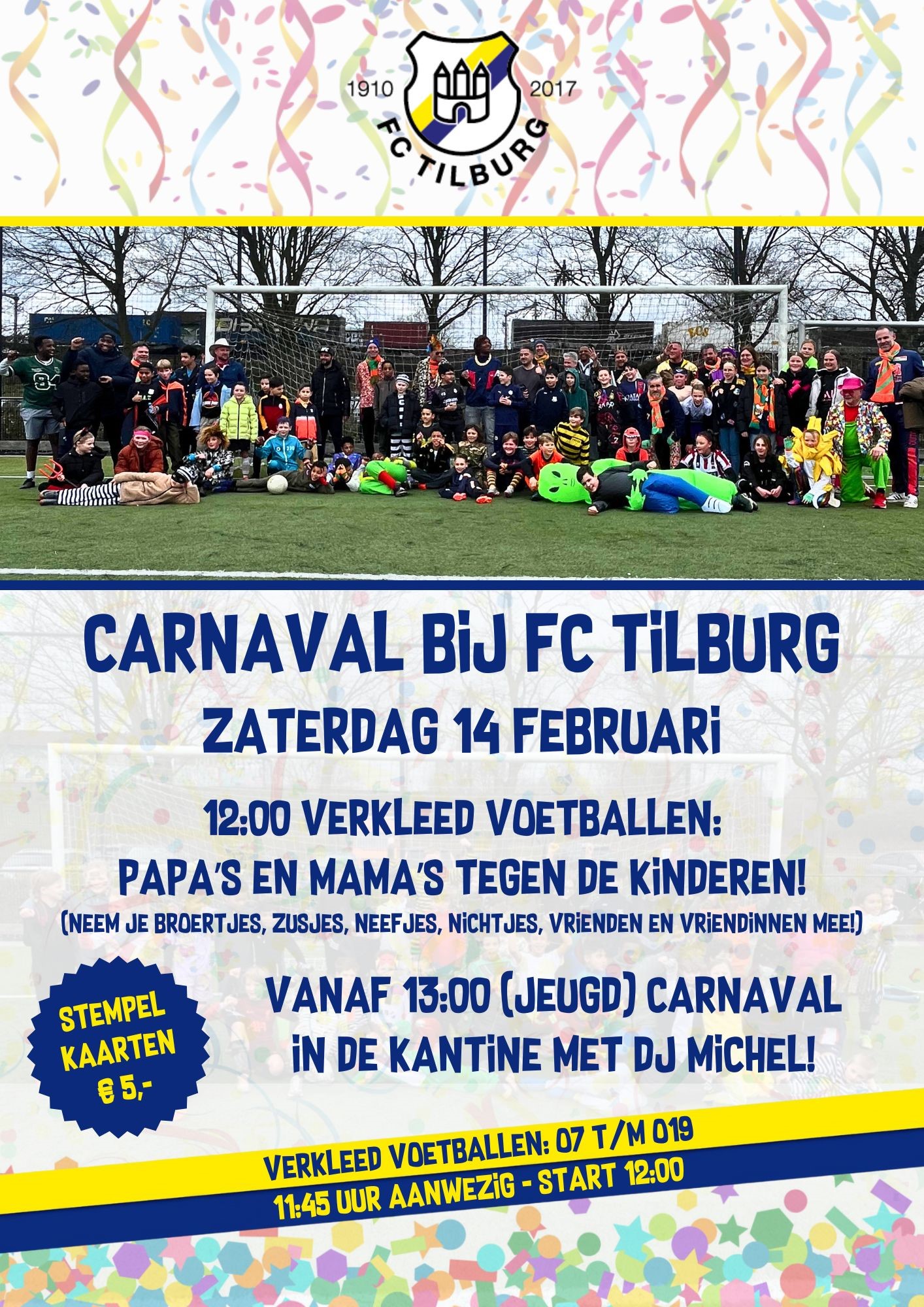 Carnaval bij FC Tilburg – Een dag vol sport, plezier en gekkigheid!