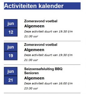 Zomeravondvoetbal weer van start